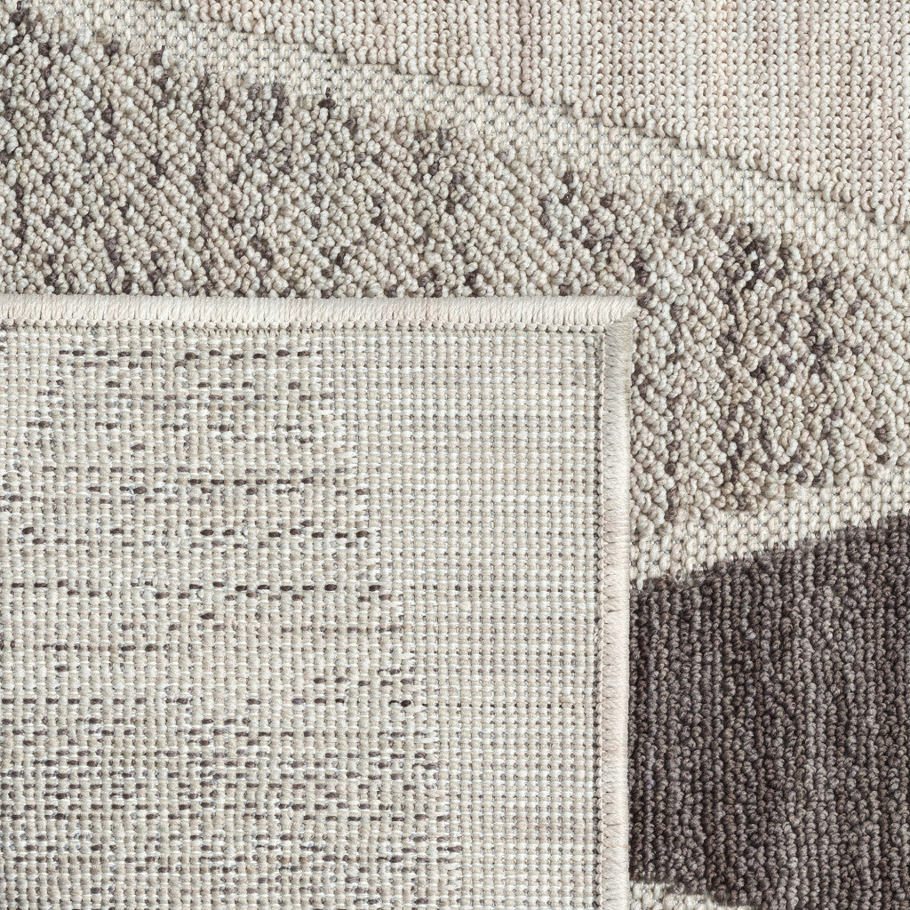 8' X 9' Gray Geometric Indoor Outdoor Area Rug