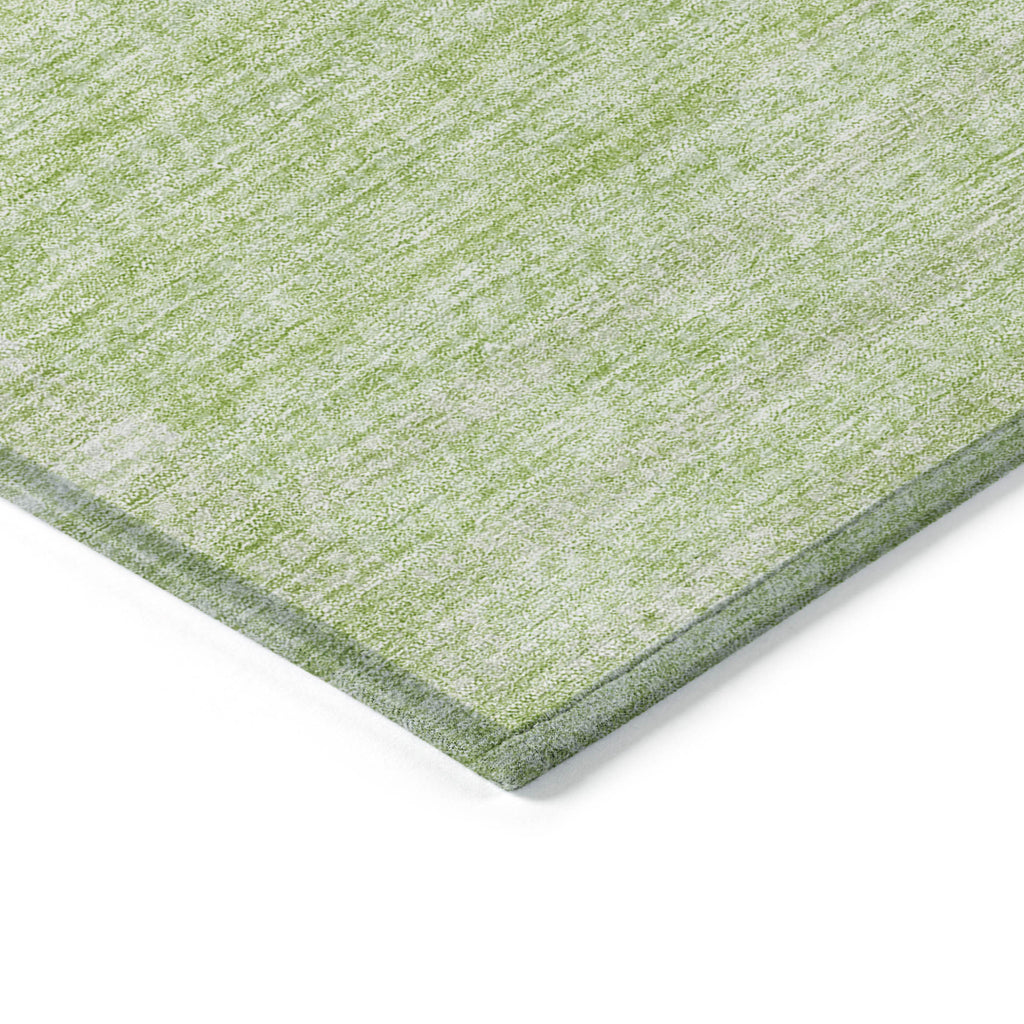 10' X 14' Artichoke Green And Mint Green Striped Washable Indoor Outdoor Area Rug