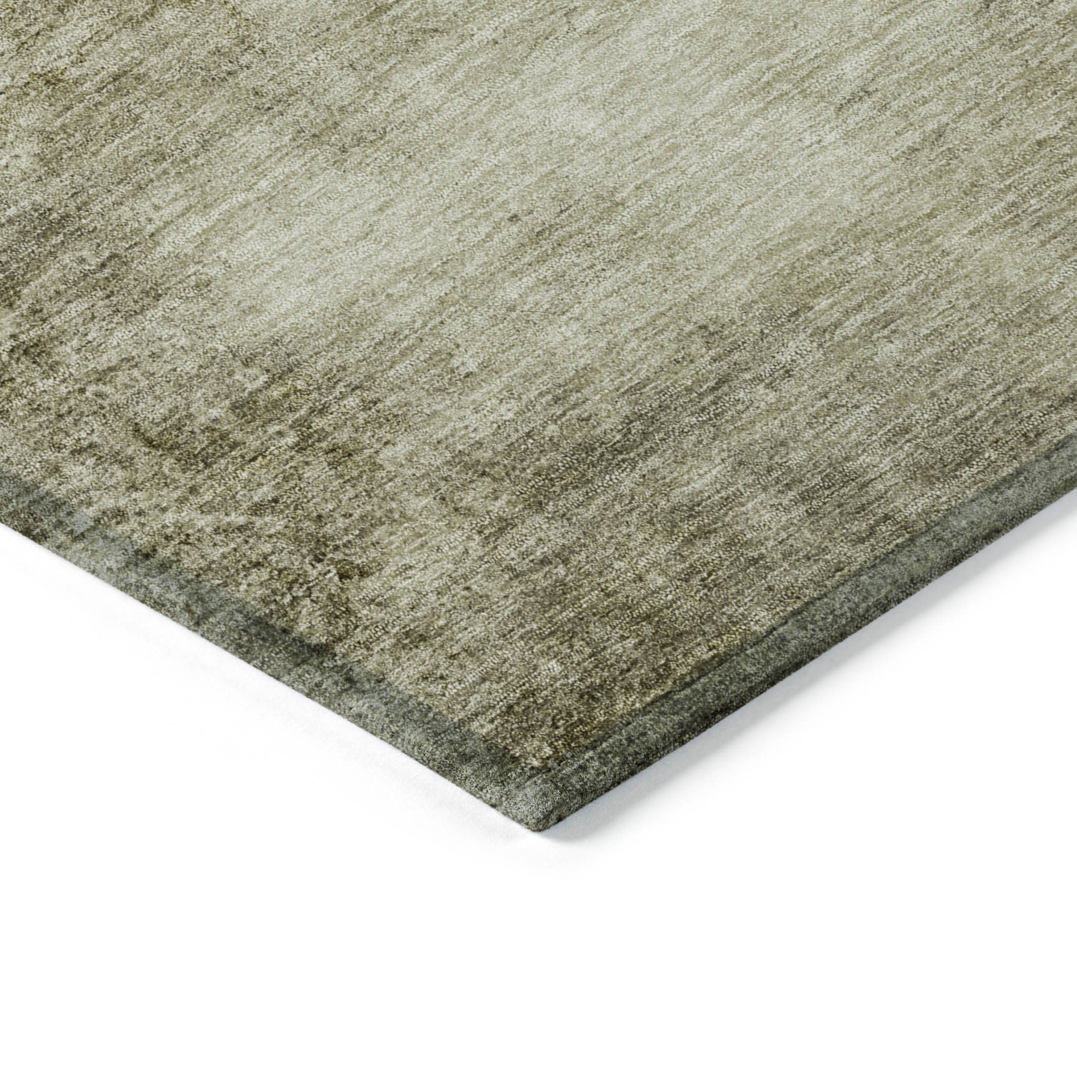 8' X 10' Khaki And Ivory Abstract Washable Indoor Outdoor Area Rug