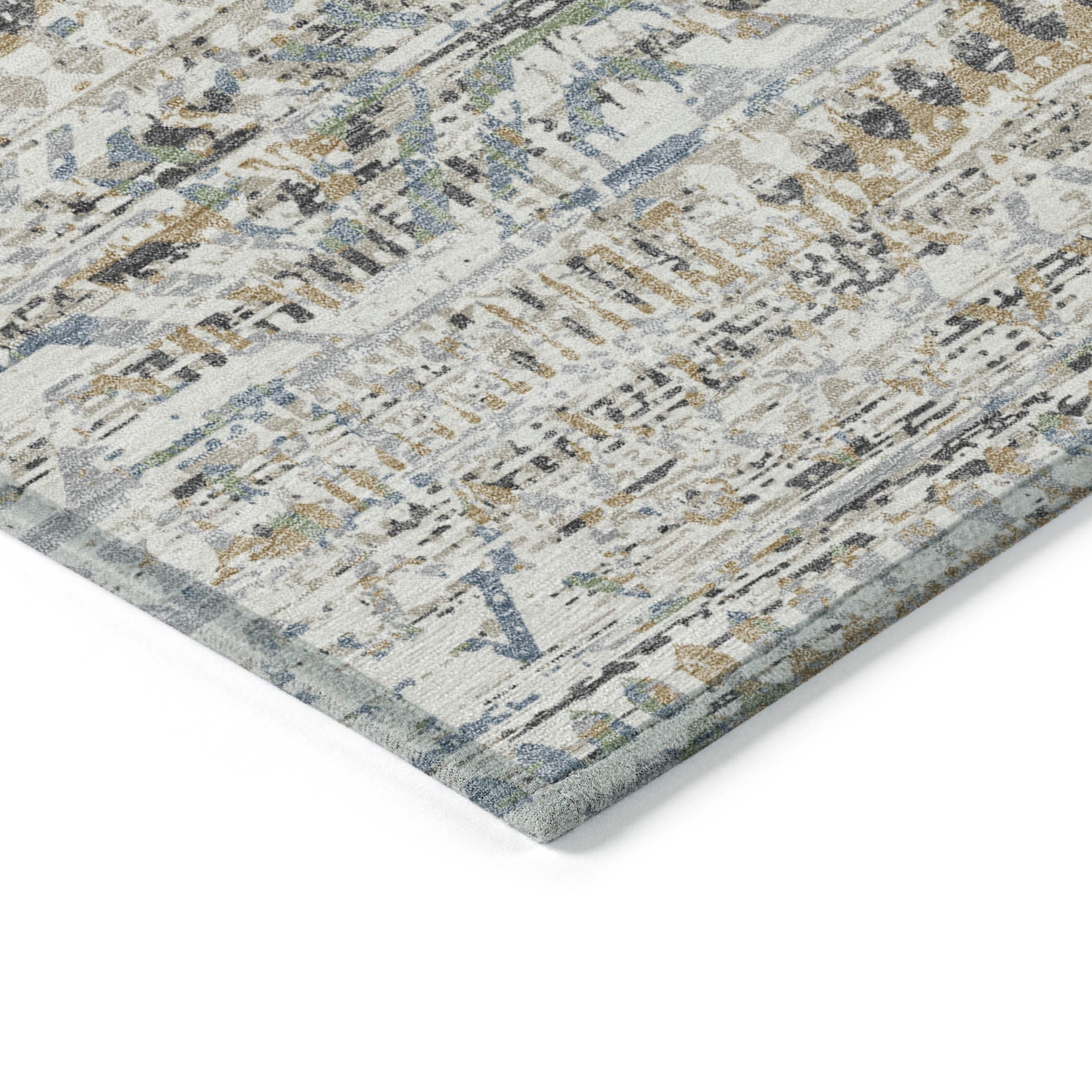 8' Ivory And Beige Round Moroccan Washable Indoor Outdoor Area Rug